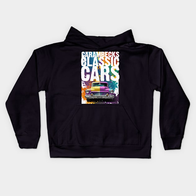 Vintage cars Kids Hoodie by helintonandruw